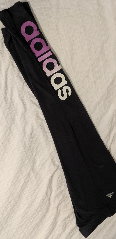 Adidas gray logo leggings small